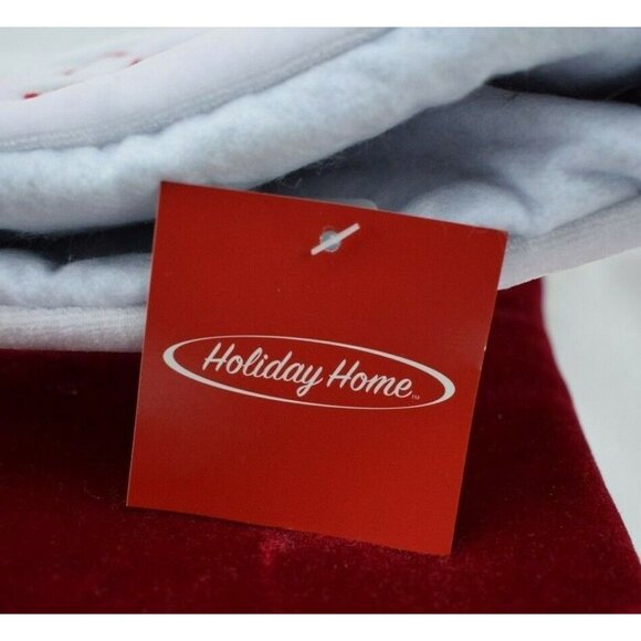 Holiday Home Monogrammed G Red and White 16 Inch Christmas Stocking New - Picture 3 of 4